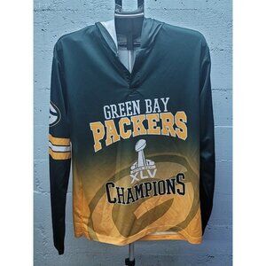 Green bay Packers vs Pittsburg steelers Superbowl 50 Long sleeve Hoodie thin L